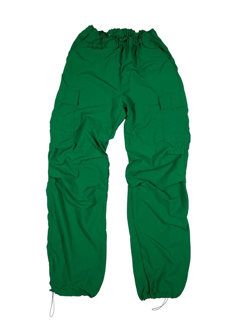 LOVE TREE KELLY GREEN PARACHUTE CARGO PANTS EUC size SMALL